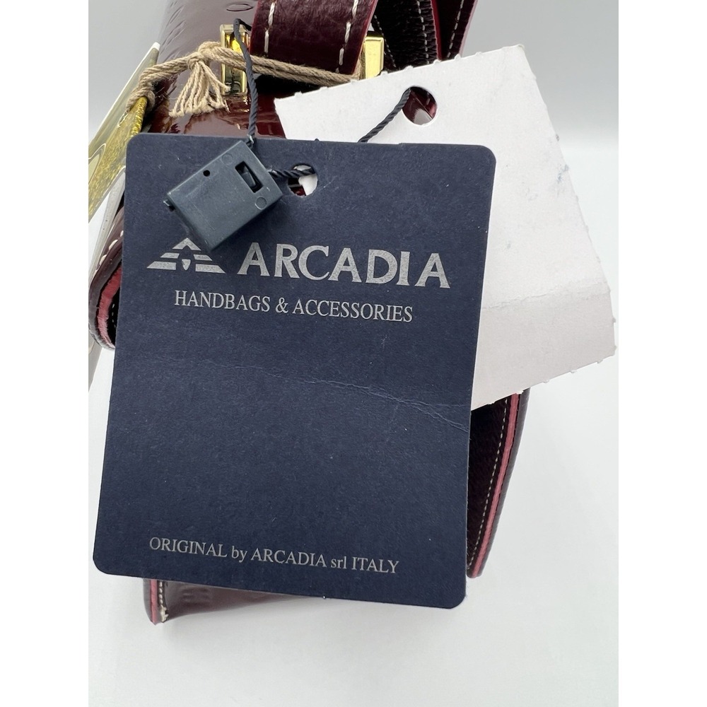 Arcadia Vinaccia Patent Leather Crossbody Handbag #1569 NWT - Picture 10 of 15